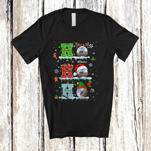 MacnyStore - Personalized 3Ho Petanque; Joyful Christmas Santa Petanque Custom Name Player; Snow Family T-Shirt