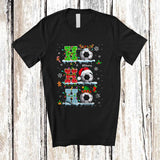 MacnyStore - Personalized 3Ho Soccer; Joyful Christmas Santa Soccer Custom Name Player; Snow Family T-Shirt