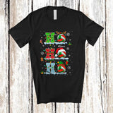 MacnyStore - Personalized 3Ho Volleyball; Joyful Christmas Santa Volleyball Custom Name Player; Snow Family T-Shirt