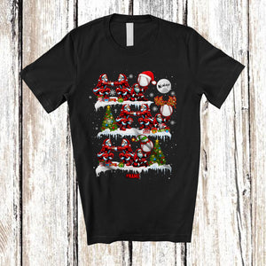 MacnyStore - Personalized 3Ho; Amazing Christmas Santa Baseball Custom Name Player Team; Sport Playing T-Shirt