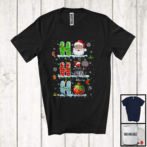 MacnyStore - Personalized 3Ho; Awesome Christmas Ornament Santa Badminton; Custom Name Sport Player Team T-Shirt