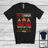 MacnyStore - Personalized 404 Error Christmas Sweater Not Found; Humorous Anti X-mas Custom Name Programmer T-Shirt