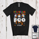 MacnyStore - Personalized 7th Grade Boo Crew; Lovely Halloween Ghost; Custom Name Students Teacher T-Shirt