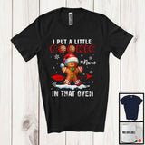 MacnyStore - Personalized A Little Cookie In That Oven; Joyful Pregnancy Christmas; Custom Name Dad Gingerbread T-Shirt