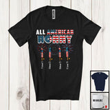 MacnyStore - Personalized All American Mommy, Awesome 4th Of July Patriotic Fireworks, Custom Name Family T-Shirt