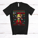 MacnyStore - Personalized All American Trump; Merry Christmas Custom Name Elf Trump Back 2024; Sweater T-Shirt