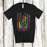 MacnyStore - Personalized American Flag Mardi Gras Chess; Joyful Mardi Gras Custom Name Sport Player T-Shirt