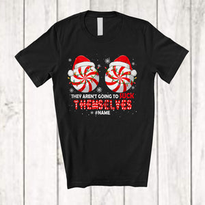 MacnyStore - Personalized Aren't Going To Suck Themselves; Joyful Christmas Custom Name Two Candy Canes Round T-Shirt