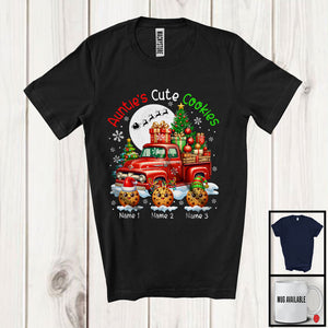 MacnyStore - Personalized Auntie's Cute Cookies; Joyful Christmas Custom Name Pickup Truck; Family T-Shirt