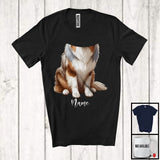 MacnyStore - Personalized Australian Shepherd Simple Halloween Cosplay; Humorous Animal Custom Name Family T-Shirt