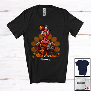 MacnyStore - Personalized Badminton Racket Shuttlecock Turkey; Joyful Thanksgiving Custom Name Player T-Shirt