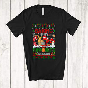 MacnyStore - Personalized Baking Is My Favorite Season; Fantastic Christmas Sweater Custom Name Chef Baker T-Shirt