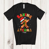 MacnyStore - Personalized Baking Team; Cheerful Christmas Santa Gingerbread Dabbing; Custom Name Baker T-Shirt