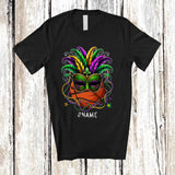 MacnyStore - Personalized Basketball Wearing Mask; Amazing Mardi Gras Beads; Custom Name Sport Player Team T-Shirt