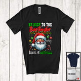 MacnyStore - Personalized Be Nice To The Bartender; Merry Christmas Santa Face; Custom Name Women Jobs T-Shirt