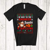 MacnyStore - Personalized Be Nice To The Engineer; Amusing Christmas Sweater Santa; Custom Name Jobs T-Shirt