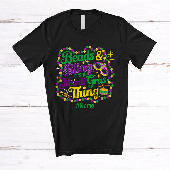 MacnyStore - Personalized Beads And Bling A Mardi Gras Thing; Joyful Masked Beads; Custom Name Parades T-Shirt