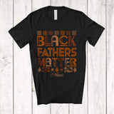 MacnyStore - Personalized Black Fathers Matter; Proud Black History Month Custom Name Dad; African Afro T-Shirt