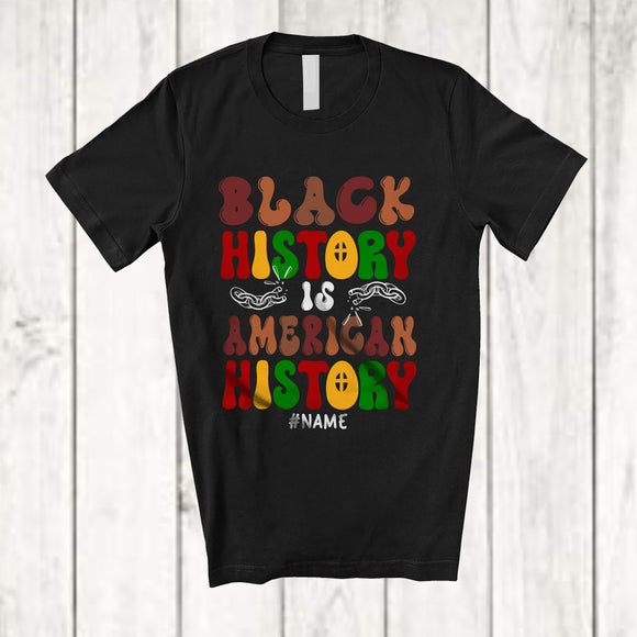 MacnyStore - Personalized Black History Is American History; Joyful Month Custom Name Family Afro; African T-Shirt