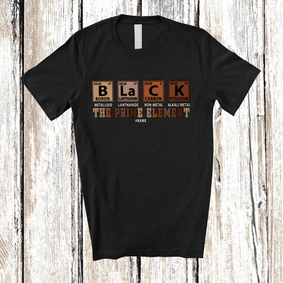 MacnyStore - Personalized Black The Prime Element; Joyful Black History Month Chemistry Teacher; Periodic T-Shirt