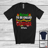 MacnyStore - Personalized Blessed To Be Called Brother; Awesome Christmas Red Plaid Custom Name Brother; Family T-Shirt