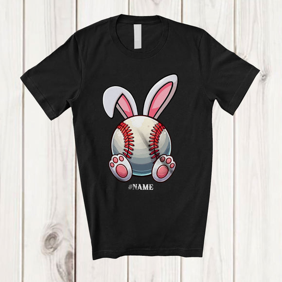 MacnyStore - Personalized Bunny Baseball; Amazing Easter Day Bunny Baseball Sport; Custom Name Player T-Shirt