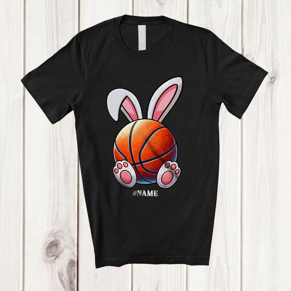 MacnyStore - Personalized Bunny Basketball; Amazing Easter Day Bunny Basketball Sport; Custom Name Player T-Shirt