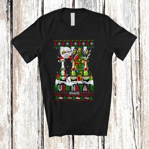 MacnyStore - Personalized Buon Natale; Joyful Christmas Custom Name Italian Champagne of Glasses; Sweater Drinking T-Shirt