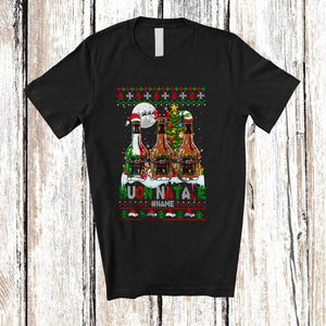 MacnyStore - Personalized Buon Natale; Joyful Christmas Custom Name Italian Scotch of Glasses; Sweater Drinking T-Shirt