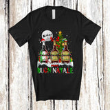 MacnyStore - Personalized Buon Natale; Joyful Christmas Custom Name Italian Whiskey of Glasses; Drunker Drinking T-Shirt