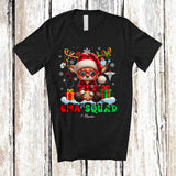 MacnyStore - Personalized CMA Squad; Fantastic Christmas Red Plaid Reindeer Snowing; Custom Name Nurse T-Shirt