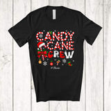 MacnyStore - Personalized Candy Cane Crew; Amusing Christmas Santa Candy Canes; Custom Name Family T-Shirt