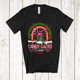 MacnyStore - Personalized Candy Canes Crew; Amusing Christmas Custom Name Flamingo Dabbing; Rainbow T-Shirt