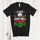 MacnyStore - Personalized Chef Team Sleighs; Joyful Christmas Santa Sled Reindeer; Custom Name Jobs T-Shirt