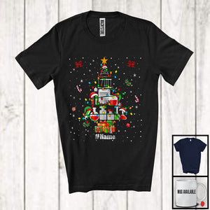 MacnyStore - Personalized Chemistry Christmas Tree; Fantastic X-mas Lights Custom Name Chemistry Teacher T-Shirt