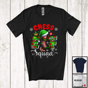 MacnyStore - Personalized Chess Elf Squad; Amazing Christmas Custom Name Chess Player; Sport Team T-Shirt