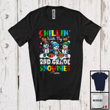 MacnyStore - Personalized Chillin' With 2nd Grade Snowmies; Amusing Christmas Snowman; Custom Name Teacher T-Shirt