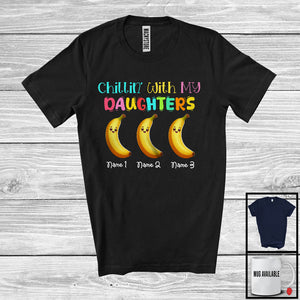 MacnyStore - Personalized Chillin' With My Daughters; Lovely Three Banana Custom Name; Vegetables Lover T-Shirt