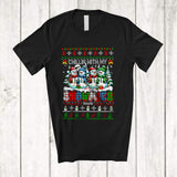 MacnyStore - Personalized Chillin' With My Snowmies; Plaid Sweater Custom Name Family; Four Snowman T-Shirt