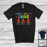 MacnyStore - Personalized Chillin' With My Son; Lovely Three Watermelon Custom Name; Vegetables Lover T-Shirt