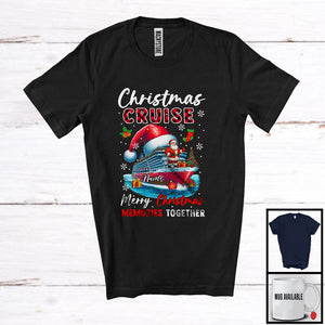 MacnyStore - Personalized Christmas Cruise Memories Together; Lovely Plaid Cruise Ship Santa; Family T-Shirt