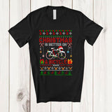 MacnyStore - Personalized Christmas Is Better On A Bicycle; Joyful Custom Name Santa Bicycle; Family T-Shirt