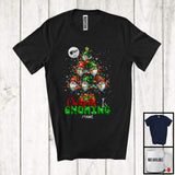 MacnyStore - Personalized Christmas Is Gnoming; Amazing X-mas Lights Tree Gnome Coming; Custom Name Family T-Shirt