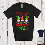 MacnyStore - Personalized Christmas Phlebotomist Squad; Fantastic X-mas Lights Three Gnomes; Proud Jobs T-Shirt