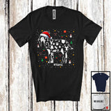 MacnyStore - Personalized Christmas Santa Goat Paws Shape; Cheerful X-mas Custom Name Goat; Family T-Shirt