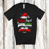 MacnyStore - Personalized Christmas Squad Team Santa; Lovely Custom Name Santa Pajama; Snow Family T-Shirt