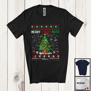 MacnyStore - Personalized Christmath; Merry Christmas Tree Math Sweater; Custom Name Students Teacher T-Shirt