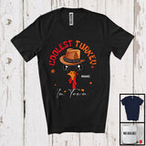 MacnyStore - Personalized Coolest Turkey In Town; Adorable Thanksgiving Custom Name Turkey Face; Family T-Shirt