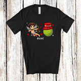 MacnyStore - Personalized Cupid With Tennis Ball; Lovely Valentine Hearts; Custom Name Tennis Player T-Shirt