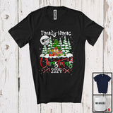 MacnyStore - Personalized Custom Family Name Christmas 2024; Awesome X-mas Snowing Moon Tree; Family T-Shirt